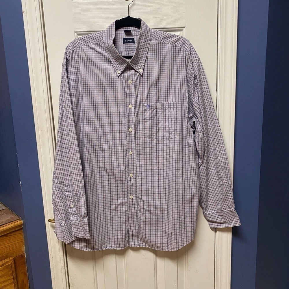 Izod Men's Dress Shirt XL long Sleeve